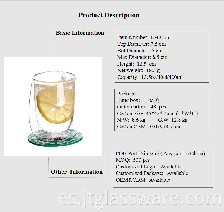 glass milk cup details
